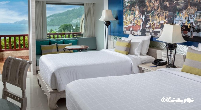 تخت های اتاق دلوکس با چشم انداز دریا