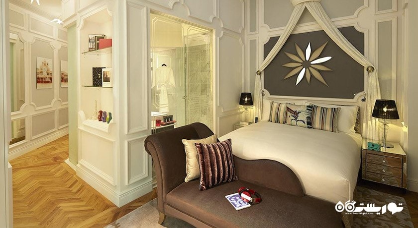 نمای تخت بزرگ اتاق استودیو