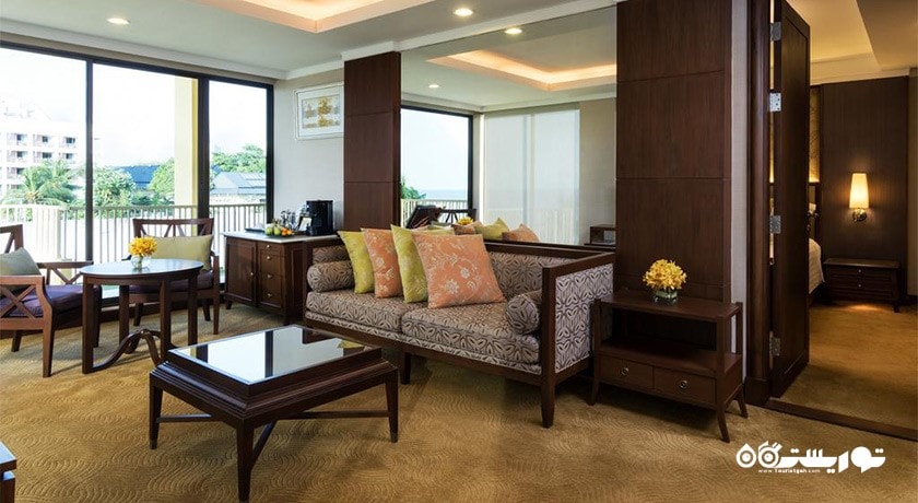 محوطه نشیمن سوئیت یک خوابه