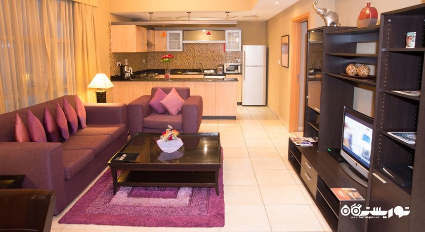 محوطه نشیمن آپارتمان یک خوابه
