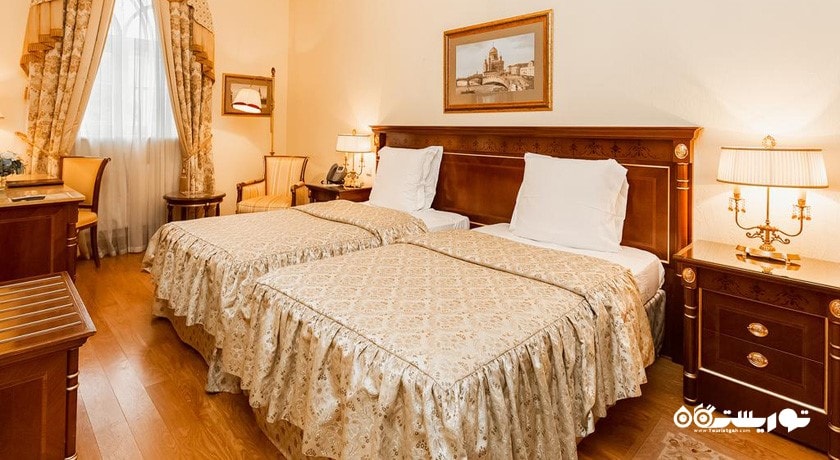 نمای تخت های اتاق توئین