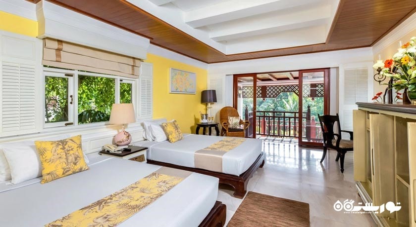 نمای تخت های توئین اتاق اوشن