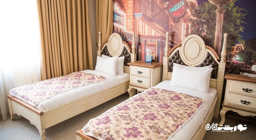 نمای تخت های اتاق توئین