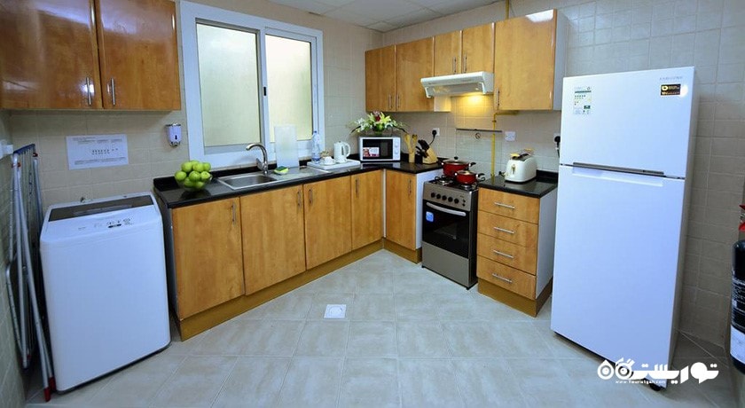 نمای آشپزخانه آپارتمان های هتل