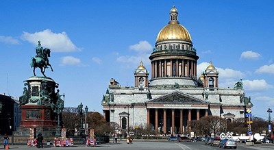  میدان سنت ایزاک (اسحاق مقدس) شهر روسیه کشور سن پترزبورگ