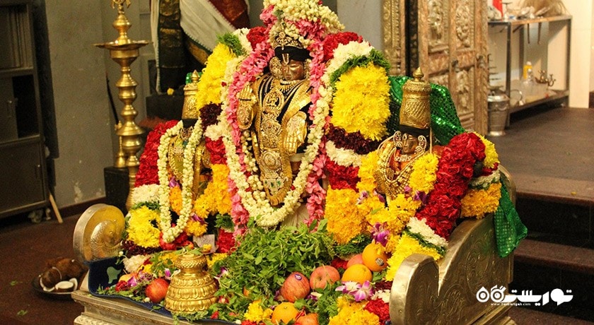  معبد سری سرینیواسا پرومال شهر سنگاپور کشور سنگاپور