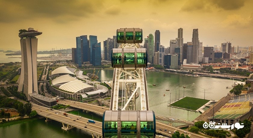 سرگرمی پرنده سنگاپور (چرخ و فلک سنگاپور) شهر سنگاپور کشور سنگاپور