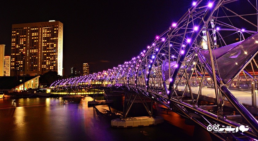 سرگرمی پل هلیکس شهر سنگاپور کشور سنگاپور