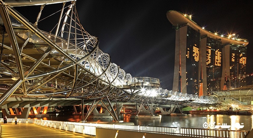 سرگرمی پل هلیکس شهر سنگاپور کشور سنگاپور
