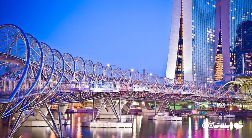 سرگرمی پل هلیکس شهر سنگاپور کشور سنگاپور