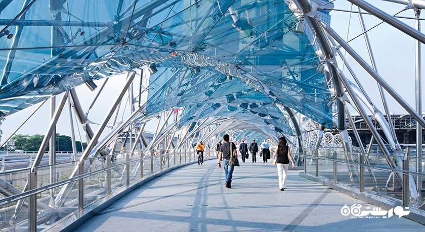 سرگرمی پل هلیکس شهر سنگاپور کشور سنگاپور