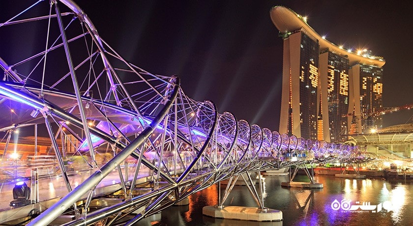 سرگرمی پل هلیکس شهر سنگاپور کشور سنگاپور