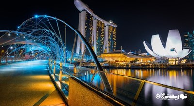 سرگرمی پل هلیکس شهر سنگاپور کشور سنگاپور