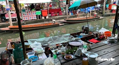 مرکز خرید بازار شناور کلونگ لات مایوم شهر تایلند کشور بانکوک