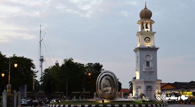  برج ساعت یادبود ملکه ویکتوریا شهر مالزی کشور پنانگ