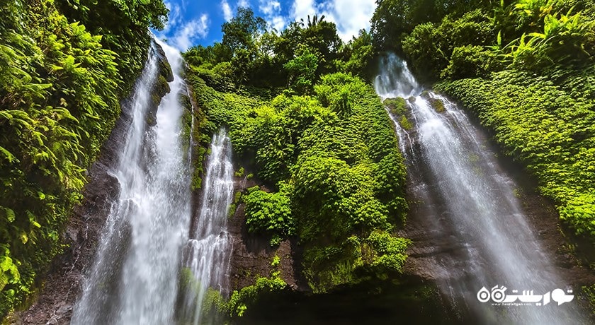  آبشار سکومپول شهر اندونزی کشور بالی