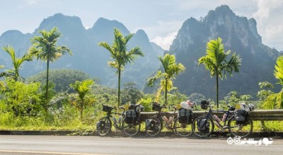سرگرمی دوچرخه سواری در کوسامویی شهر تایلند کشور کو سامویی
