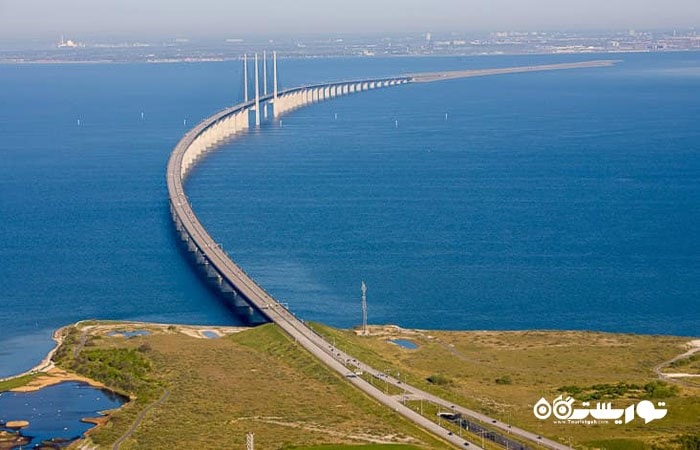 9. پل زیر آب اورسوند، بین دانمارک و سوئد