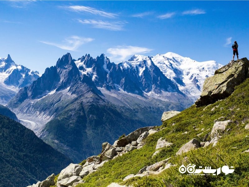 14. بلندترین کوه اروپا مونت بلانک در کوه های آلپ فرانسه است