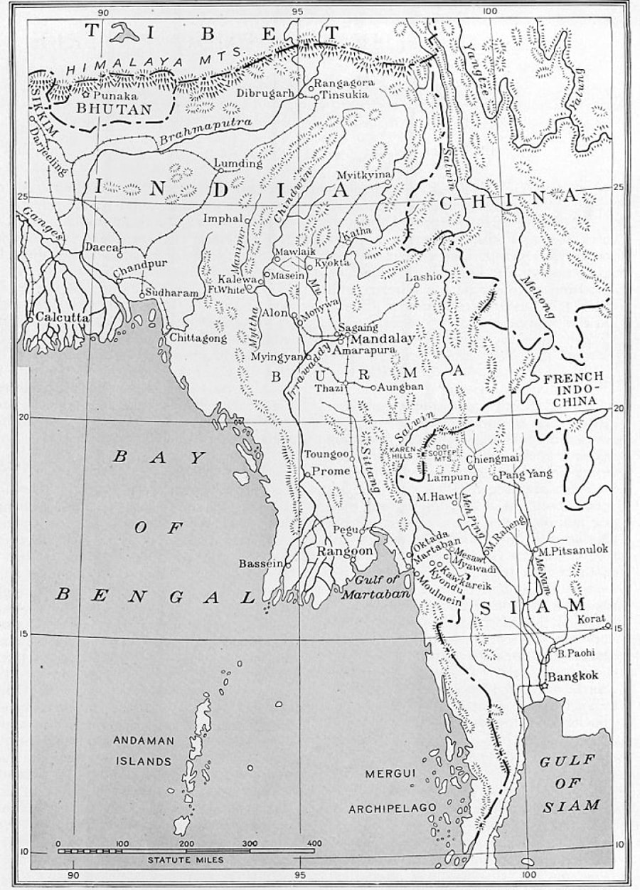 نقشه ای قدیمی از خلیج بنگال