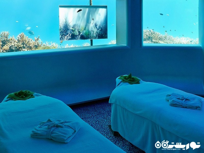 نمایی از اتاق های هتل تماشایی زیر آب