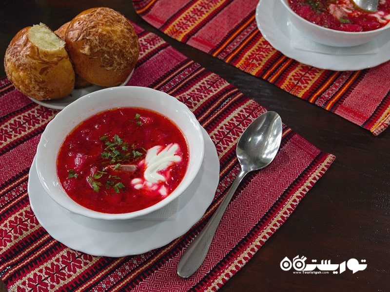 8. سوپ بورش در پرواک (Pervak) کیف، اوکراین