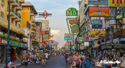  جاده کائوسان شهر تایلند کشور بانکوک