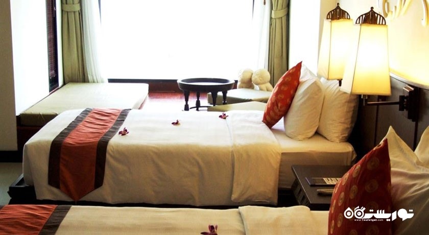 نمای تخت های توئین اتاق دلوکس
