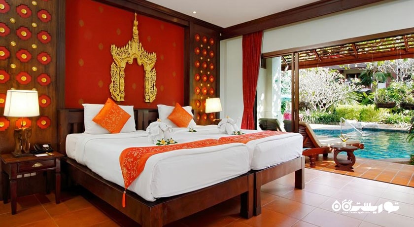 تخت های اتاق دلوکس با دسترسی به استخر