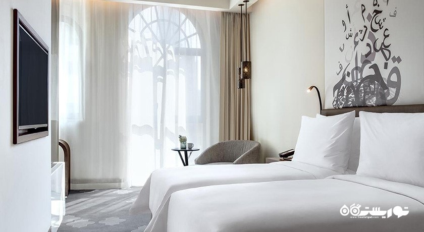 نمای تخت های توئین اتاق دلوکس