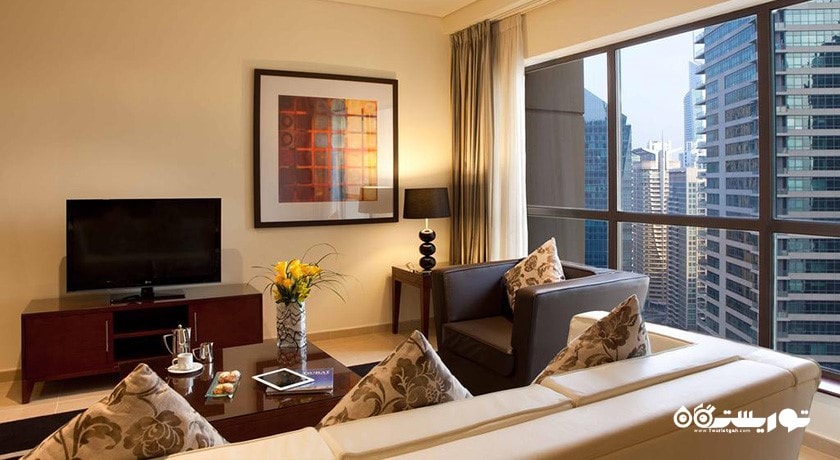 محوطه نشیمن آپارتمان دوخوابه