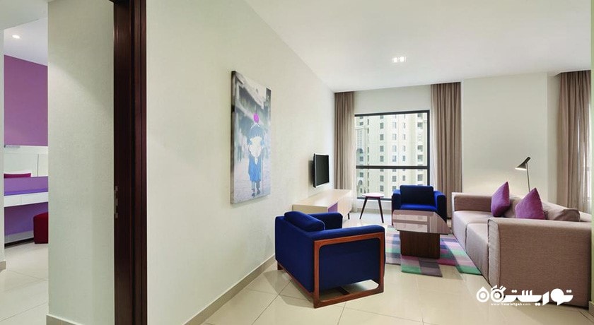 محوطه نشیمن آپارتمان یک خوابه