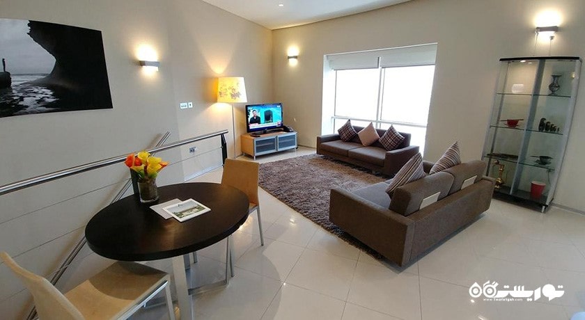 محوطه نشیمن آپارتمان دو خوابه دوبلکس