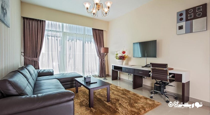 محوطه نشیمن آپارتمان دوخوابه