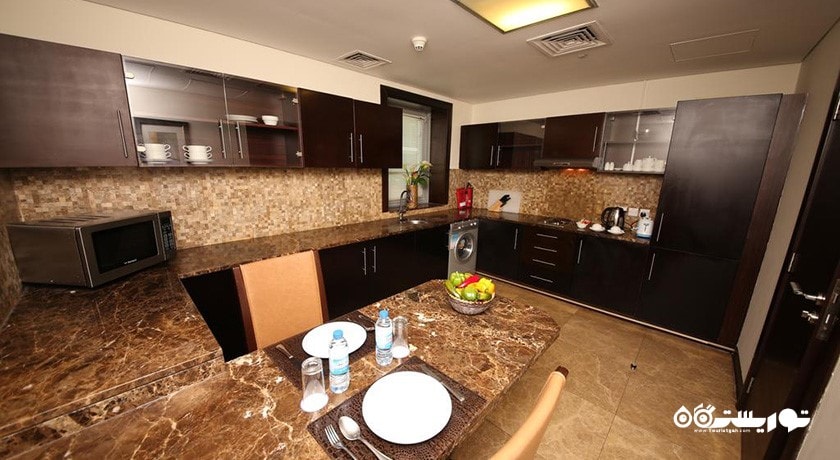 نمای آشپزخانه آپارتمان یک خوابه