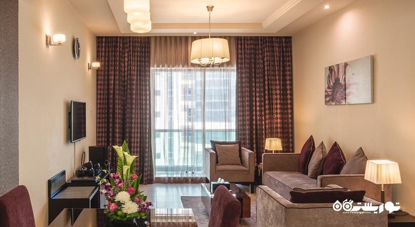محوطه نشیمن آپارتمان یک خوابه