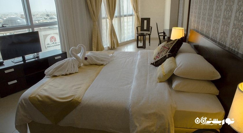 نمای تخت بزرگ آپارتمان یک خوابه