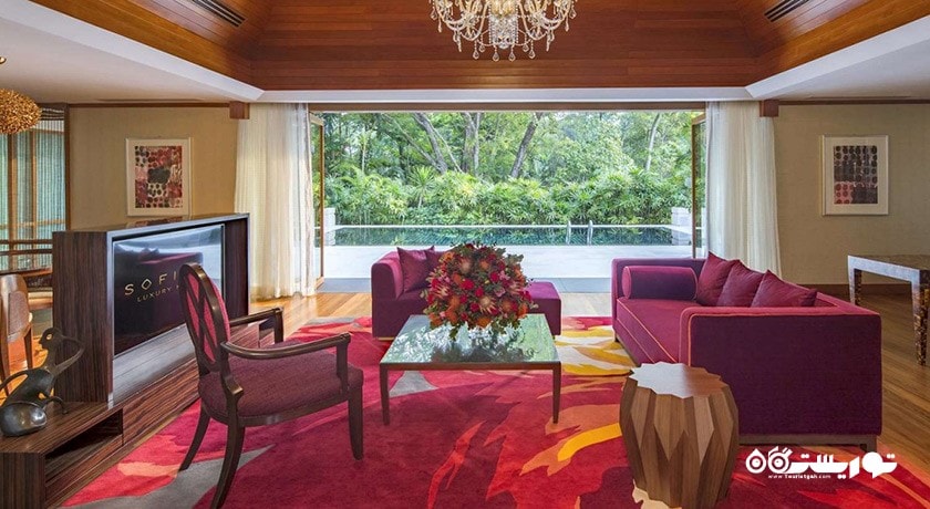 محوطه نشیمن ویلا دوخوابه
