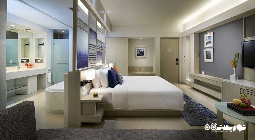 نمای تخت بزرگ اتاق دلوکس