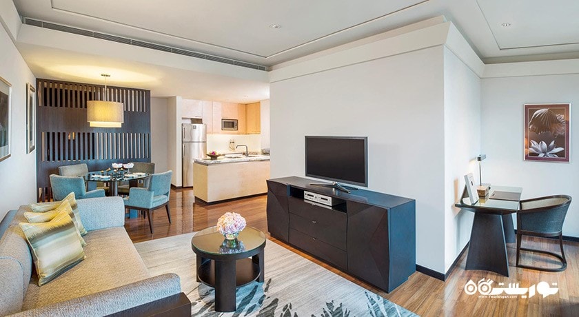 محوطه نشیمن سوئیت دوخوابه