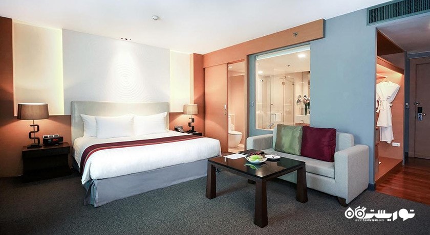 نمای تخت بزرگ اتاق دلوکس