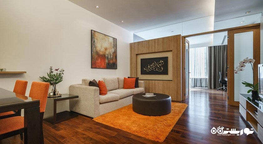 محوطه نشیمن سوئیت یک خوابه