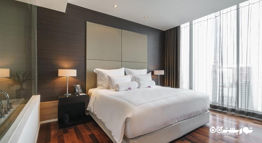 نمای تخت بزرگ سوئیت دوخوابه