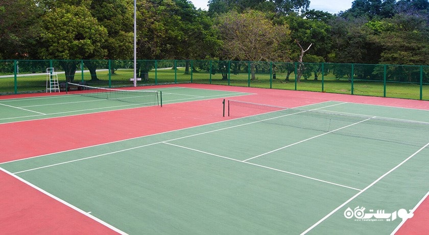 نمای زمین تنیس اختصاصی هتل