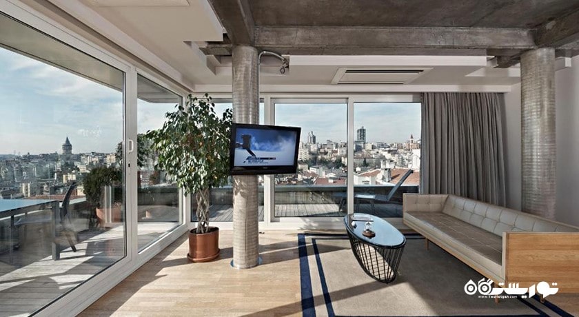 محوطه نشیمن آپارتمان پنت هاوس