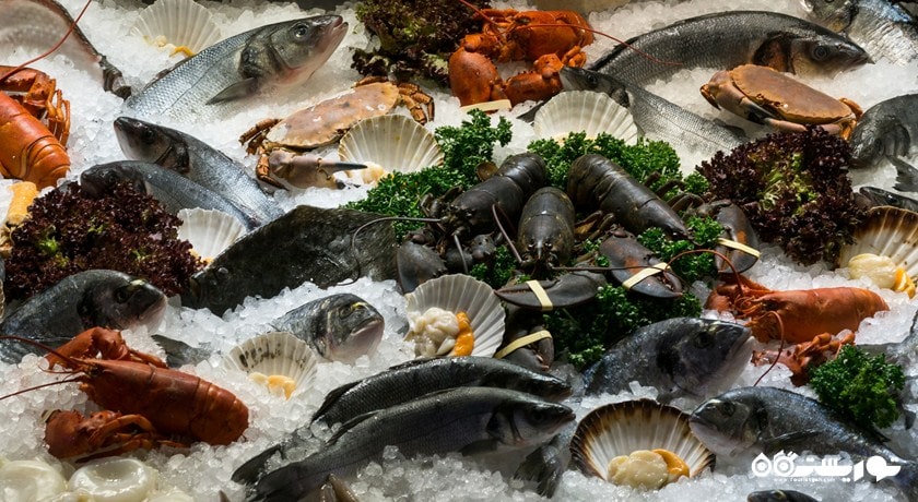 غذای دریای در رستوران لیپارلی