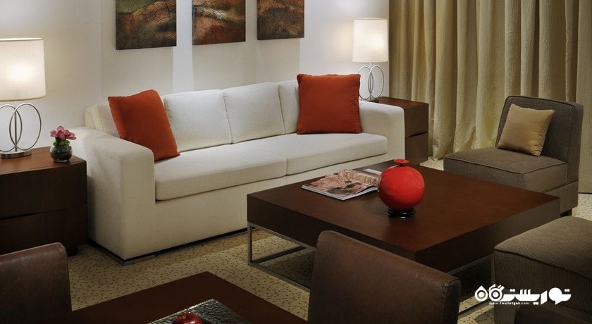 محوطه نشیمن آپارتمان دوخوابه