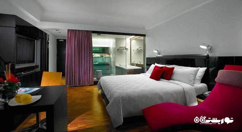 نمای تخت بزرگ اتاق استودیو