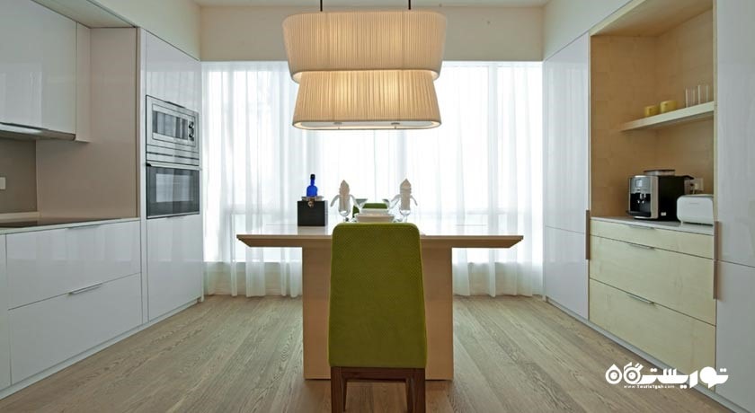 نمای آشپزخانه آپارتمان یک خوابه