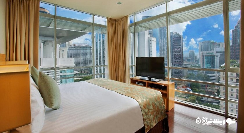 نمای تخت بزرگ سوئیت دوخوابه